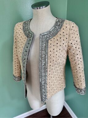 Dolce & Gabbana Crochet Embellished Open Front Jacket - READ LISTING